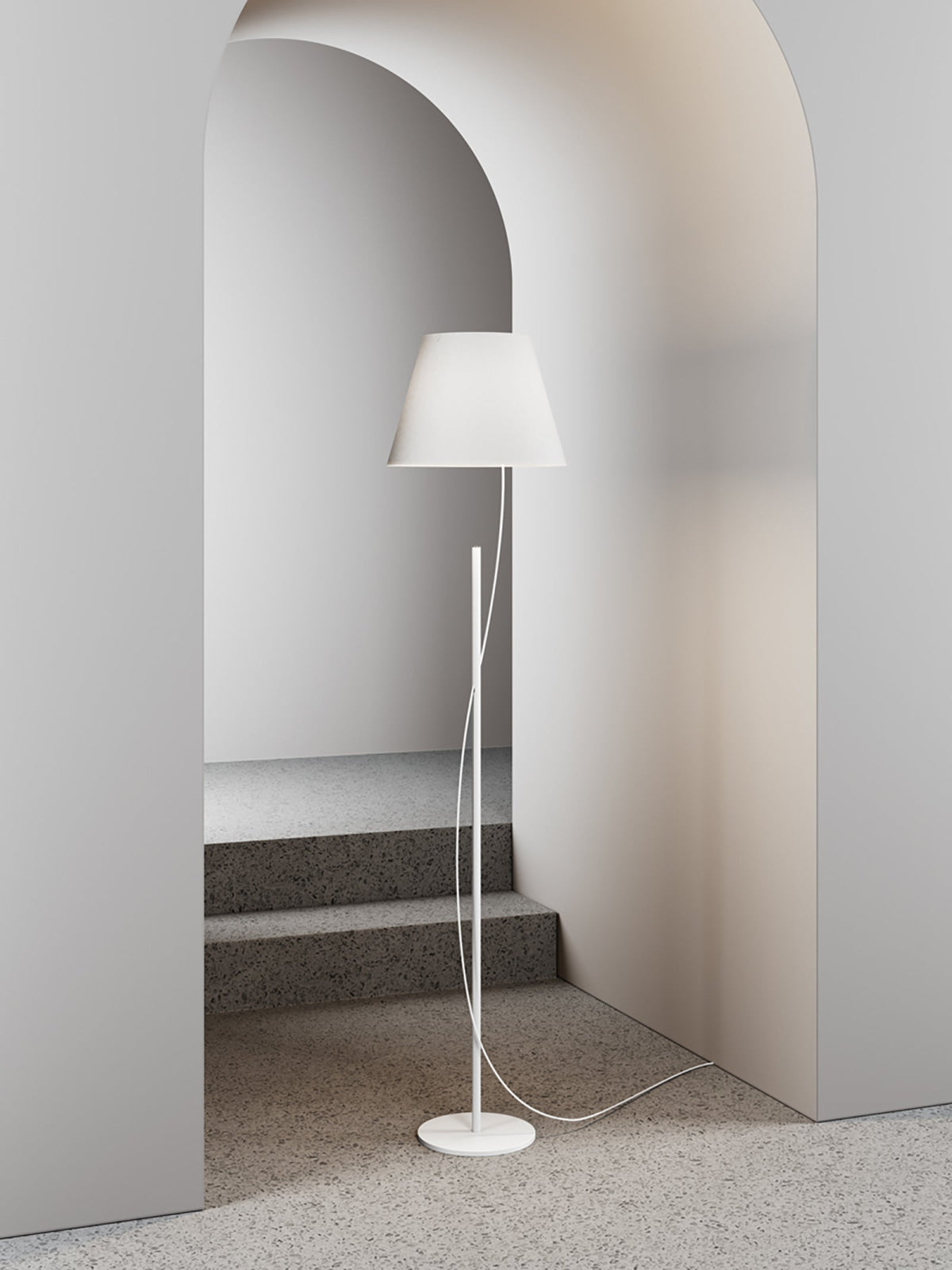 HOVER FLOOR Matte White Floor Lamp