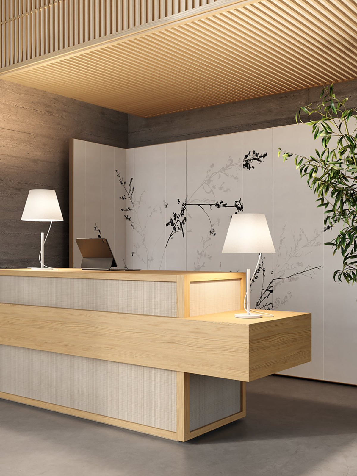 HOVER TABLE Matte White Table Lamp