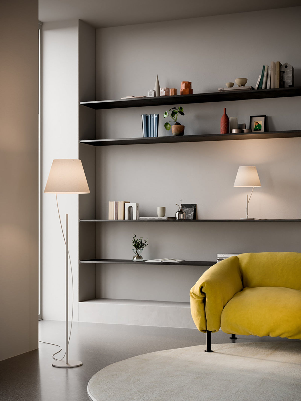HOVER FLOOR Matte White Floor Lamp
