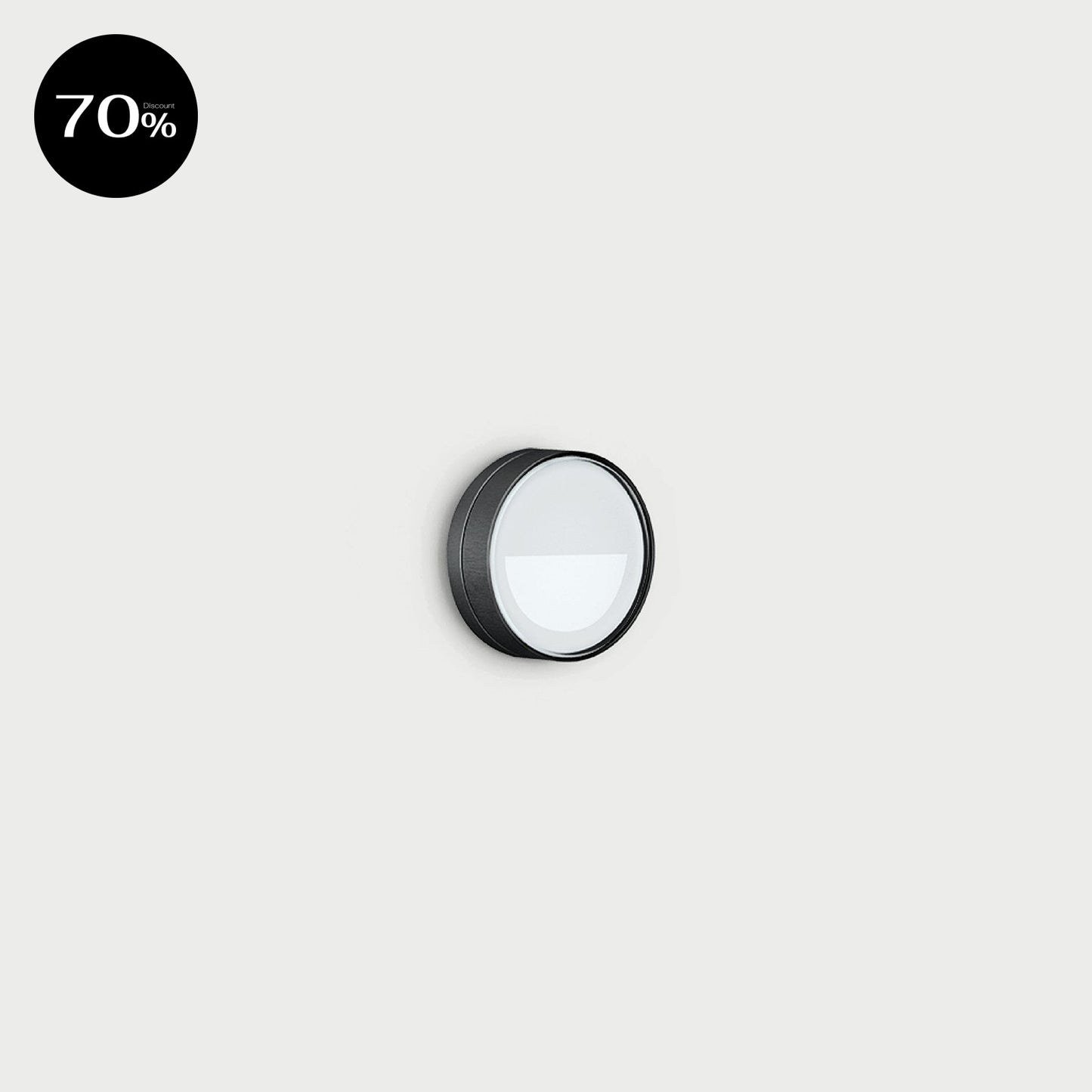 AGO TOP ASIMMETRICO Black Anodized Aluminium Exterior Wall Lamp