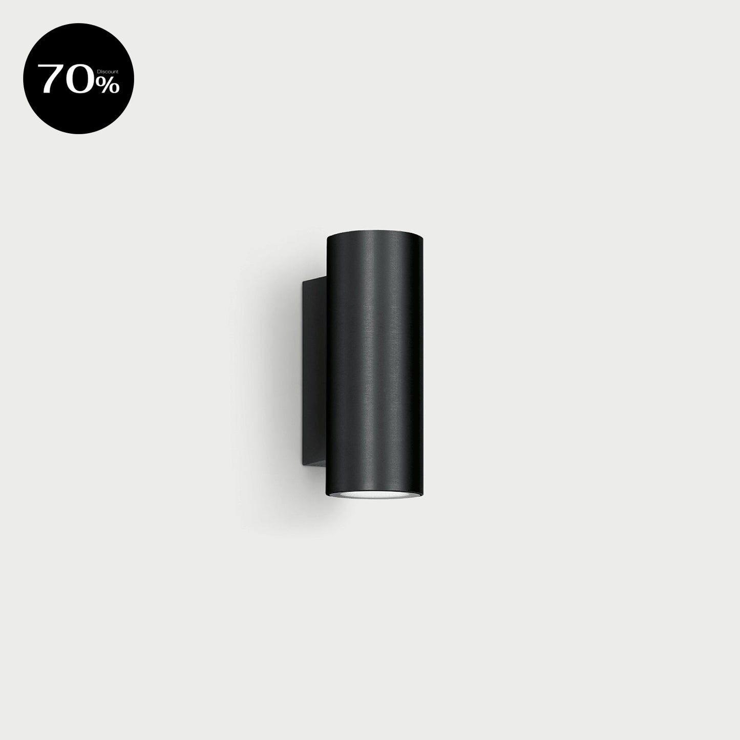 AGO APPLIQUE U&D Black Anodized Aluminium Exterior Wall Lamp