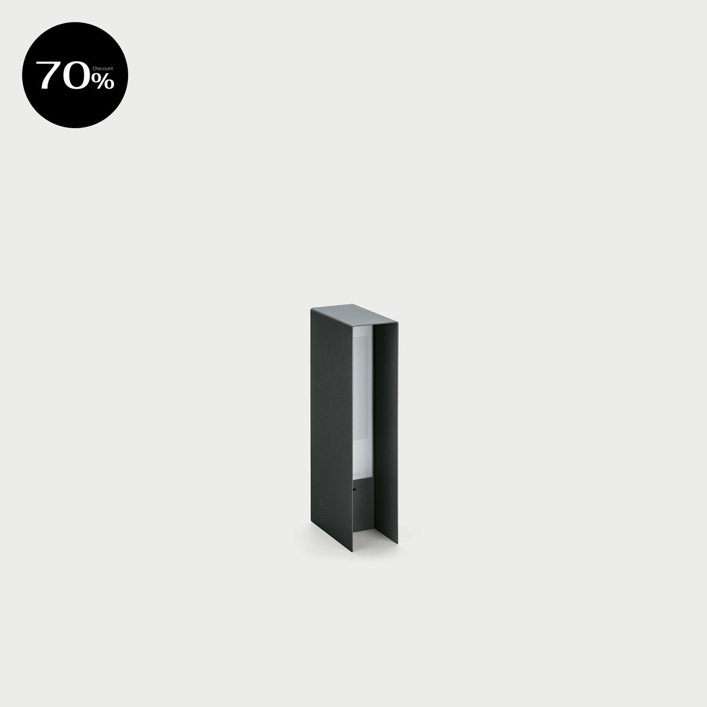 FLAG 330 ZERO Grey Anthracite RAL 7021 Exterior Bollard Lamp