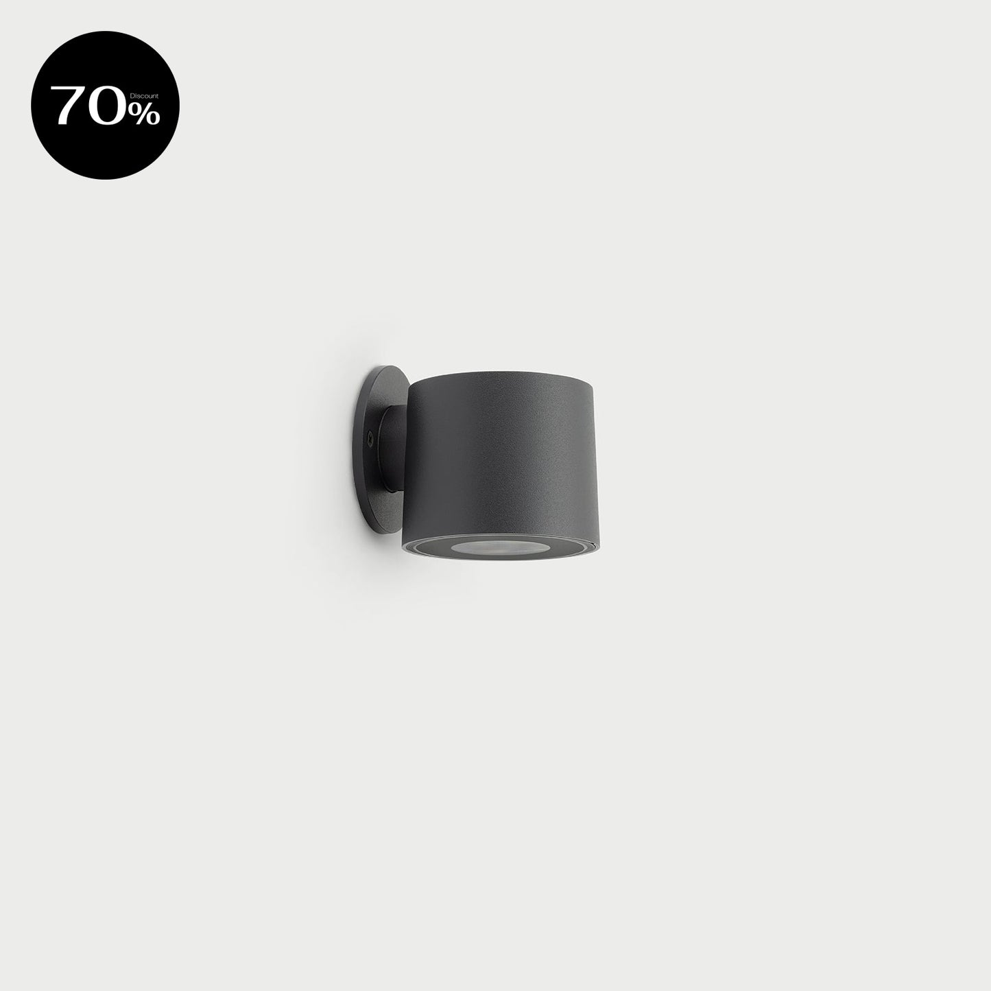 CLIC WALL Dark Grey RAL 7021 Exterior Wall Lamp