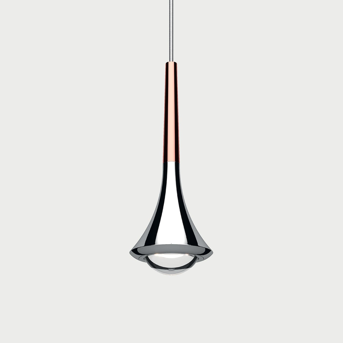 RAIN Chrome / Rose Gold Suspension Lamp