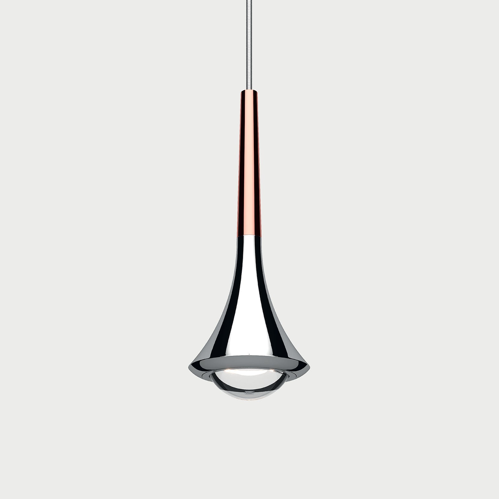 RAIN Chrome / Rose Gold Suspension Lamp