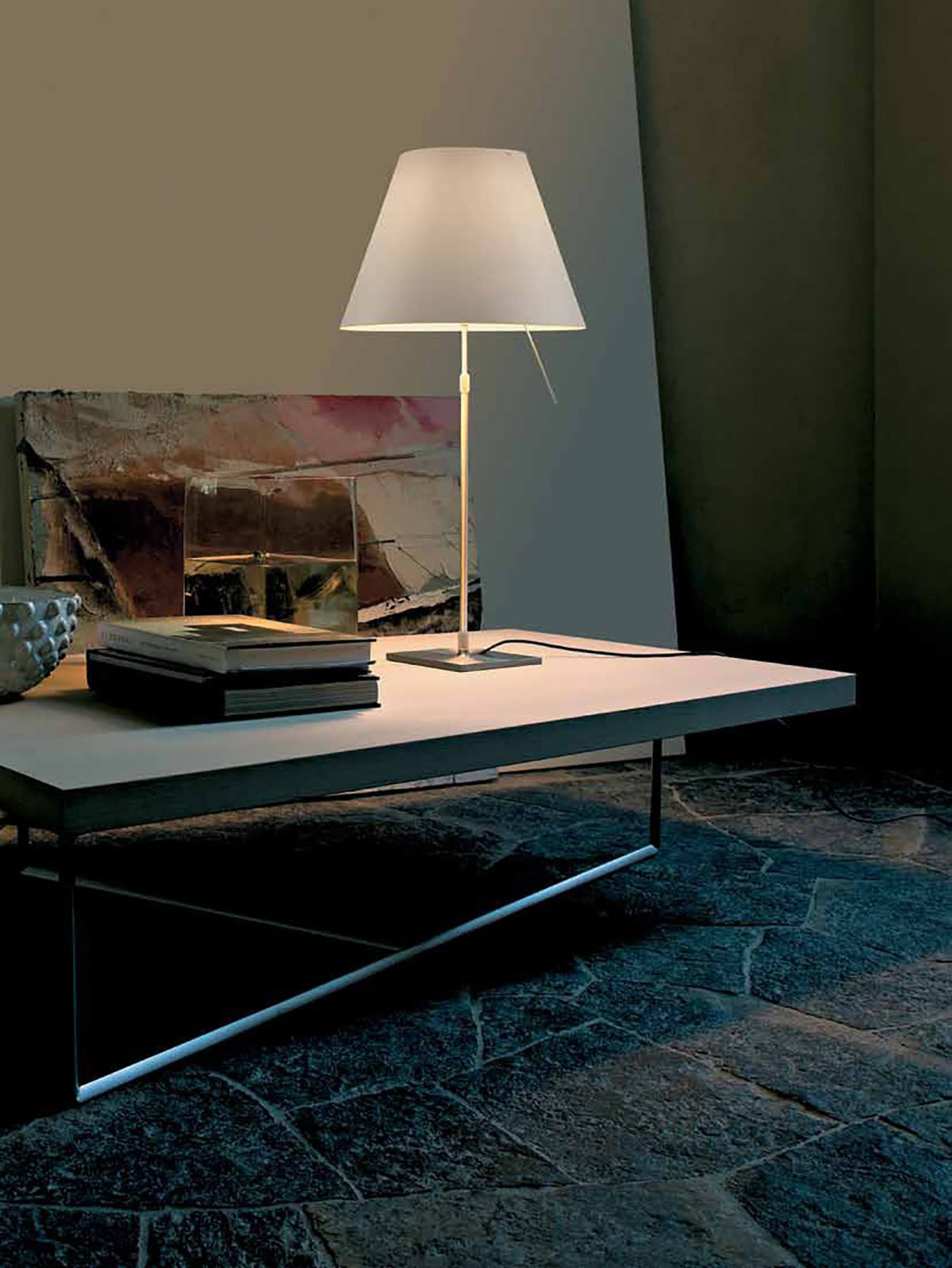 COSTANZA TABLE White / Alu Table Lamp