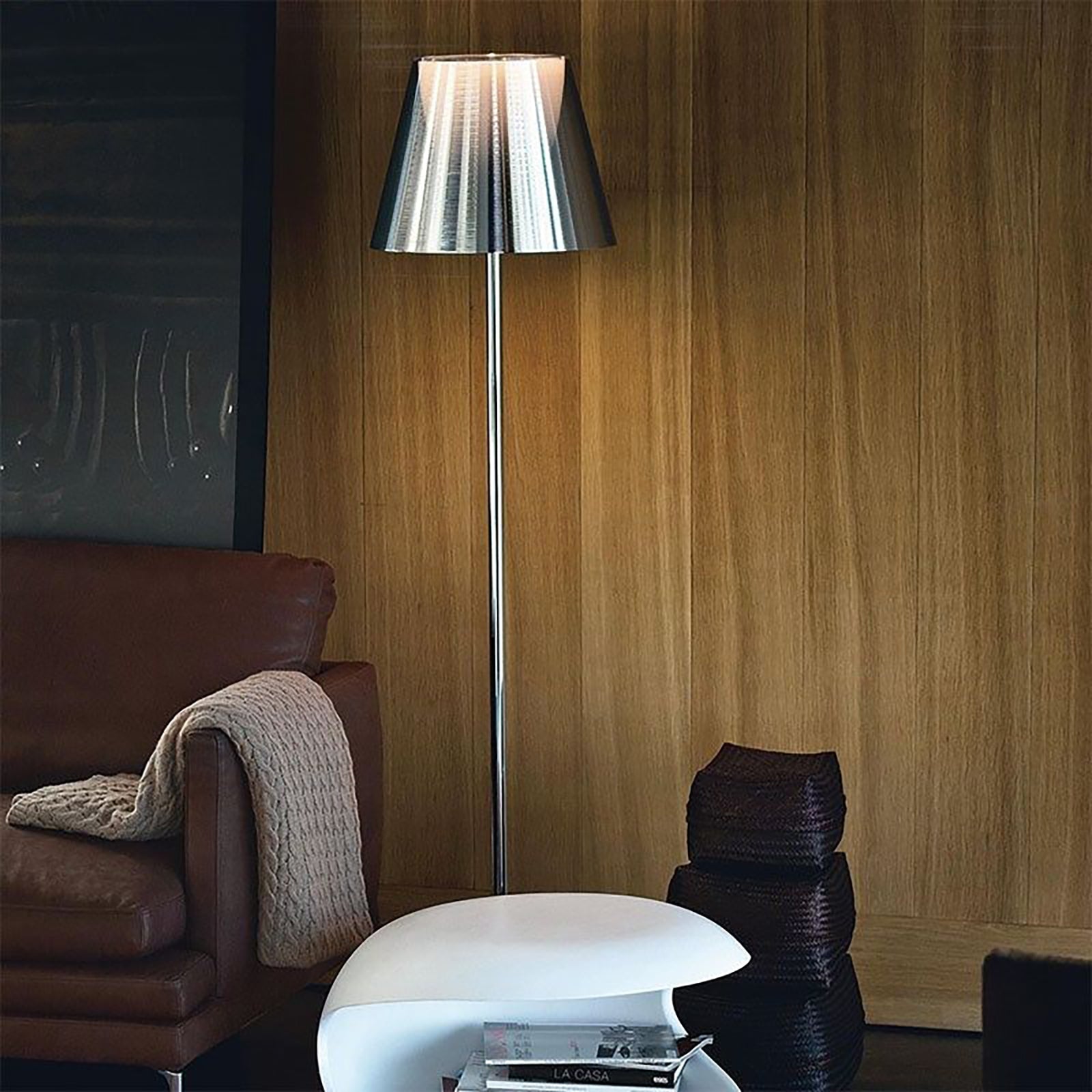 KTRIBE FLOOR 2 ALUMINIZED SILVER Aluminized Silver Floor Lamp