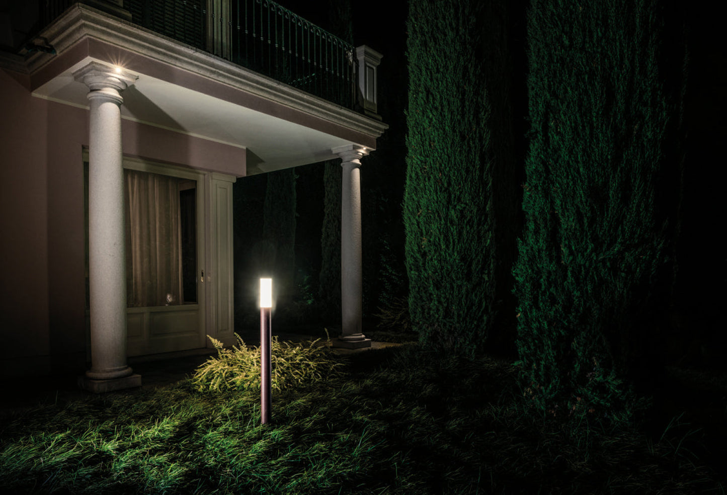 KIT 01 LINE POST H500 Grey Anthracite RAL 7021 Exterior Bollard Lamp