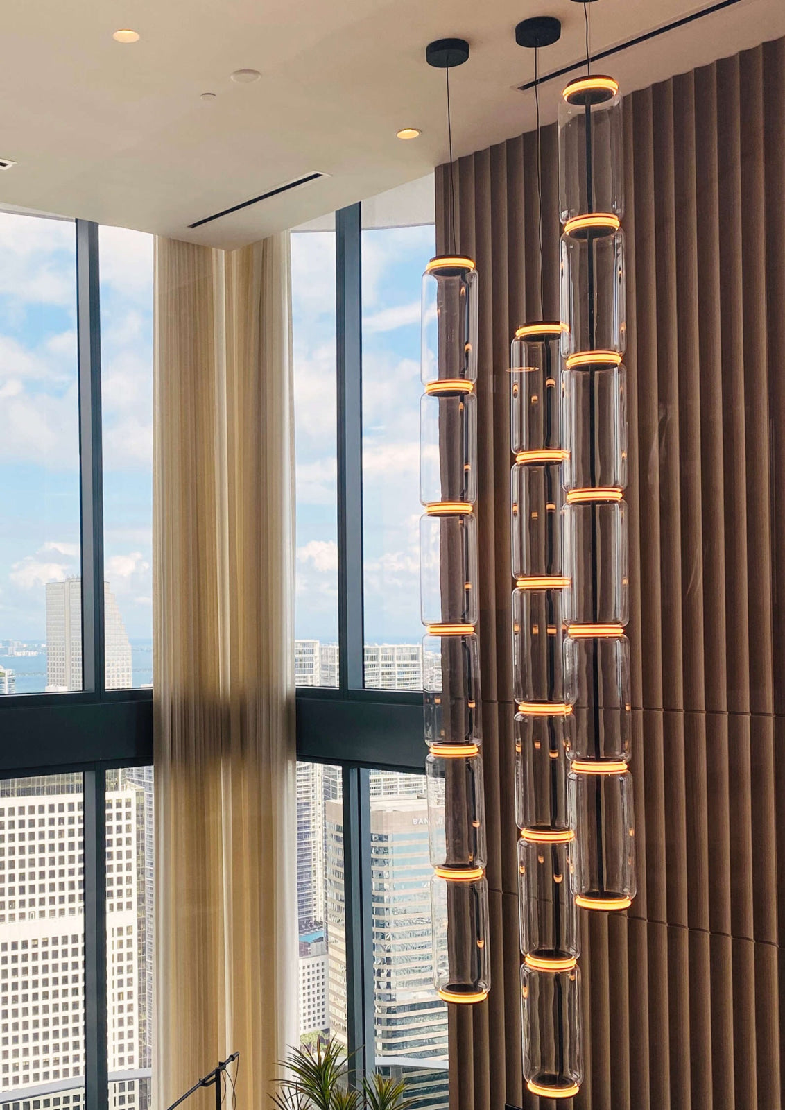 NOCTAMBULE SUSPENSION 5 LOW CYLINDER Transparent Suspension Lamp