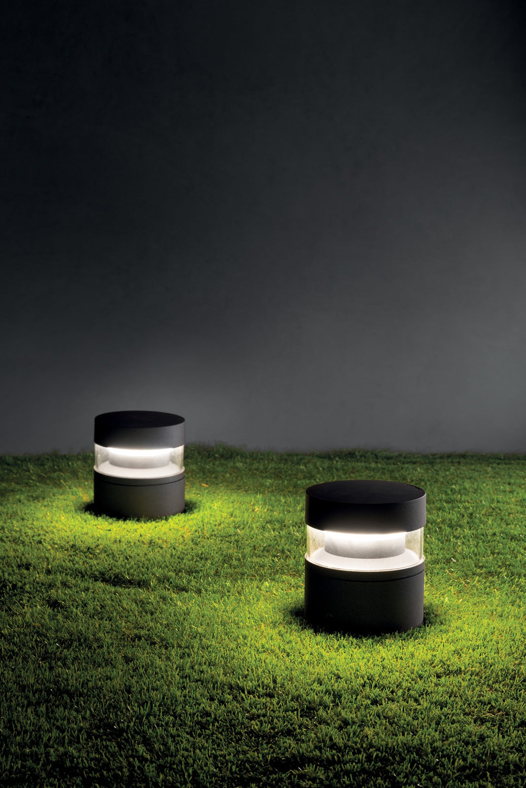 TOK H150 Grey Anthracite RAL 7021 Exterior Bollard Lamp