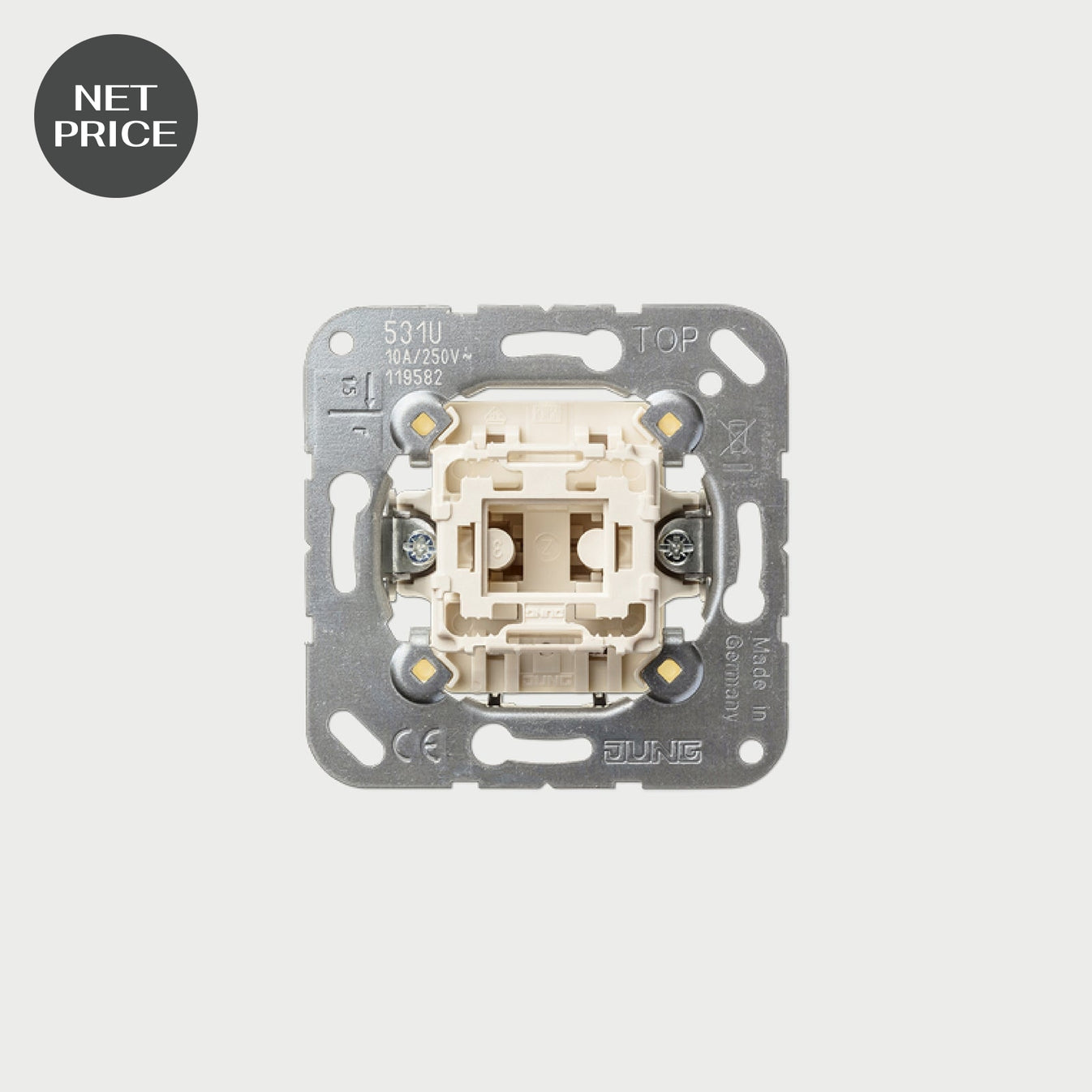 1-gang push-button (insert), 1-pole, 1-way NO contact – lamptitudereserve