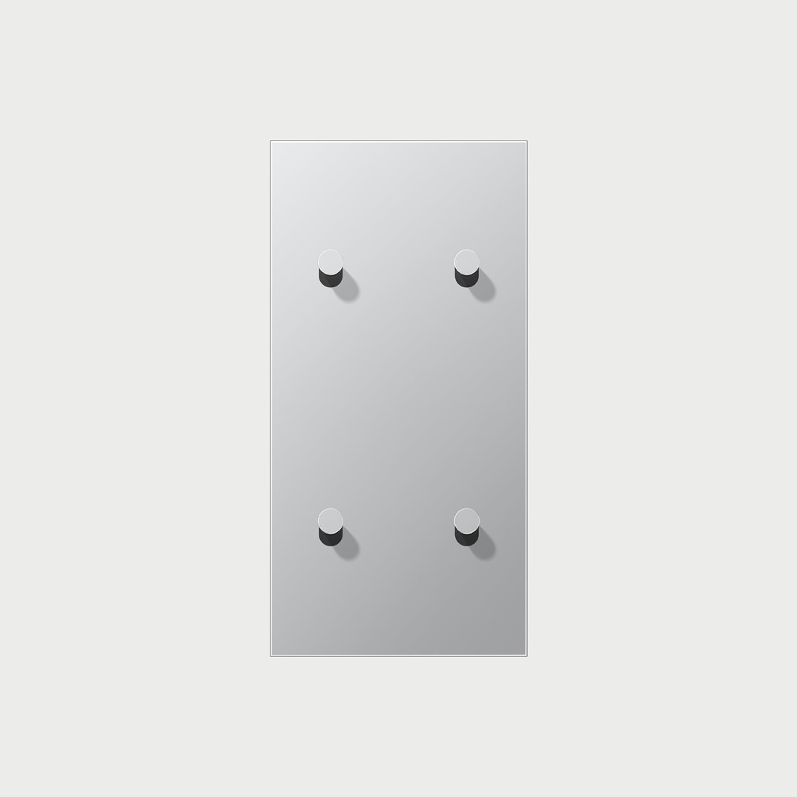 2 X2 Toggle Vertical Aluminium / 1 Way Cover