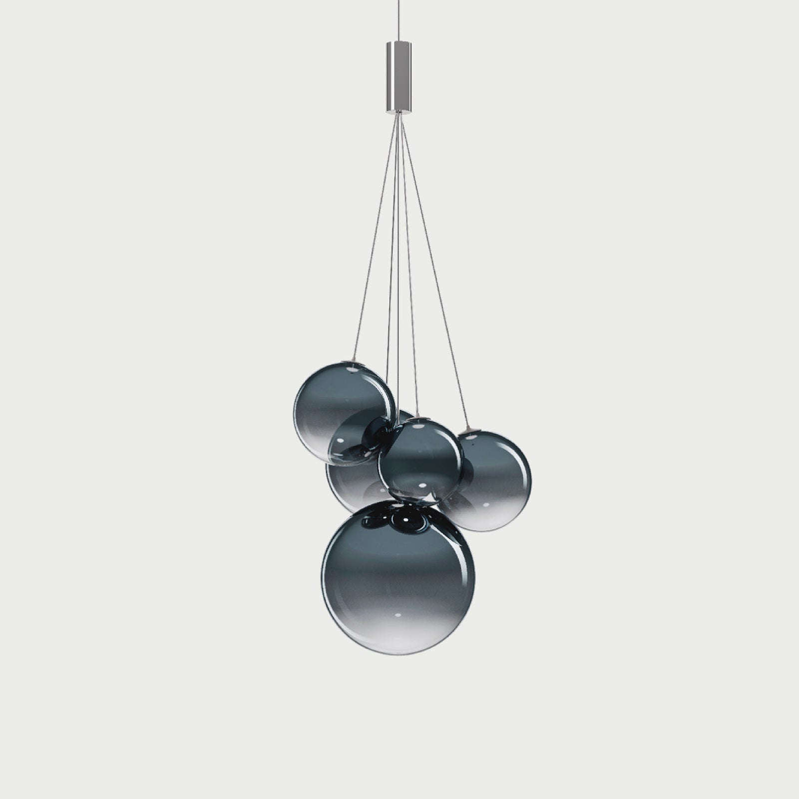 RANDOM FIVE - Deep Azure Steel - Suspension Lamp
