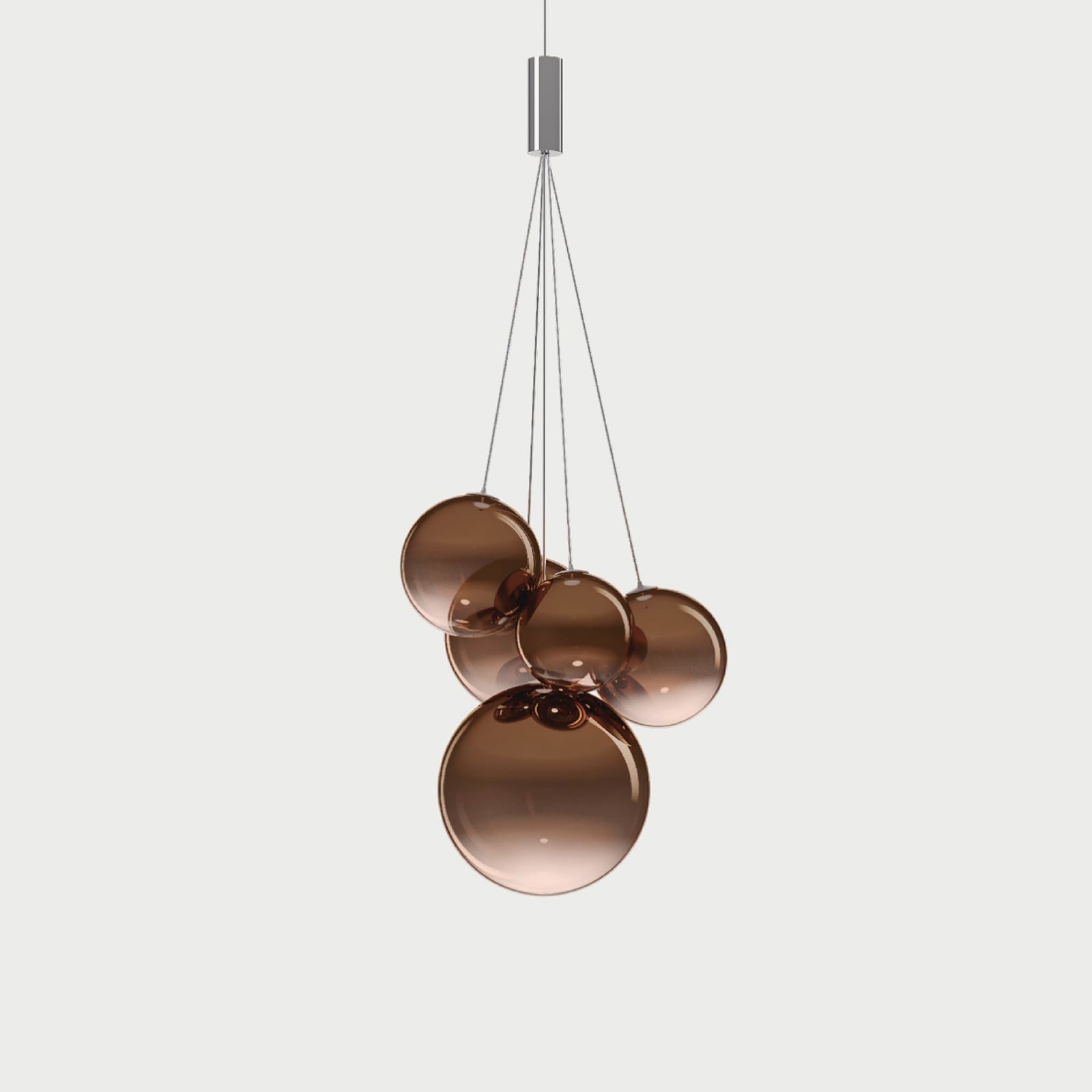 RANDOM FIVE - Glossy Bronze - Suspension Lamp