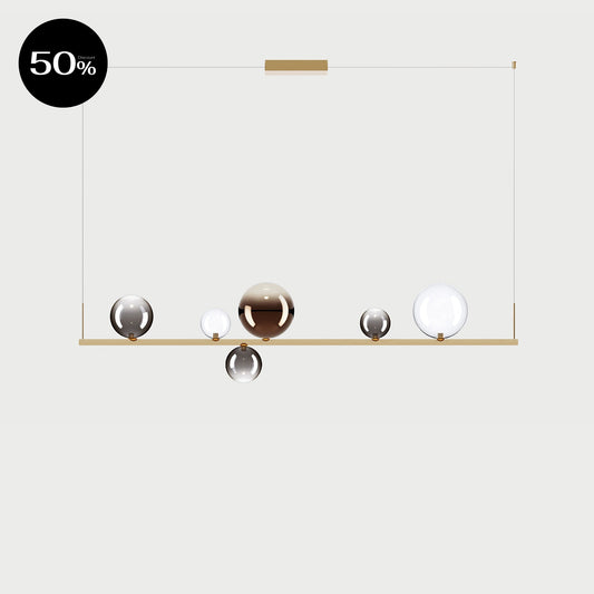 RANDOM STICK LONG (POLISHED GOLD) - Polished Gold / Clear / Glossy Smoke / Glossy Bronze - Suspension Lamp