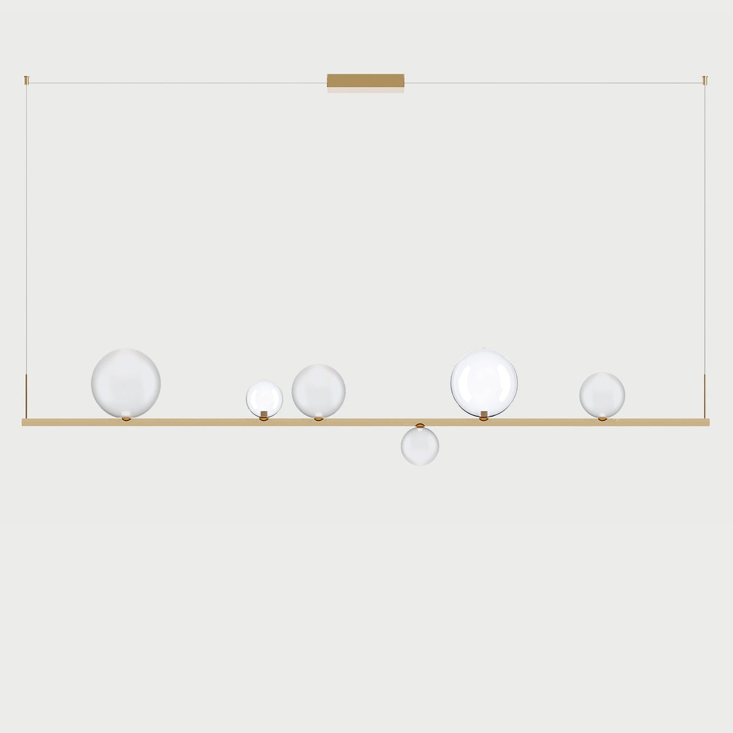 RANDOM STICK XL (POLISHED GOLD) - Polished Gold / Clear / Frosted White - Suspension Lamp