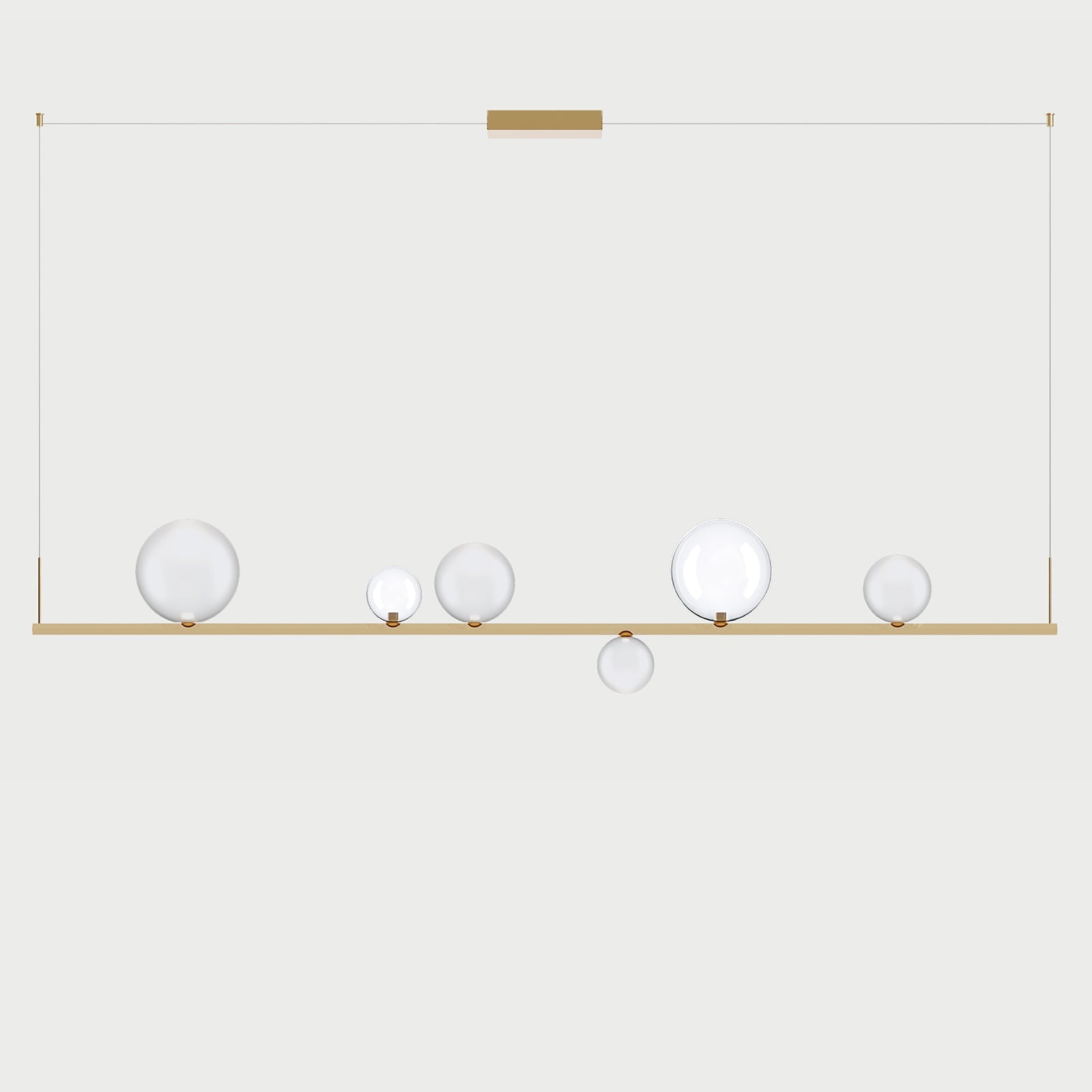 RANDOM STICK XL (POLISHED GOLD) - Polished Gold / Clear / Frosted White - Suspension Lamp