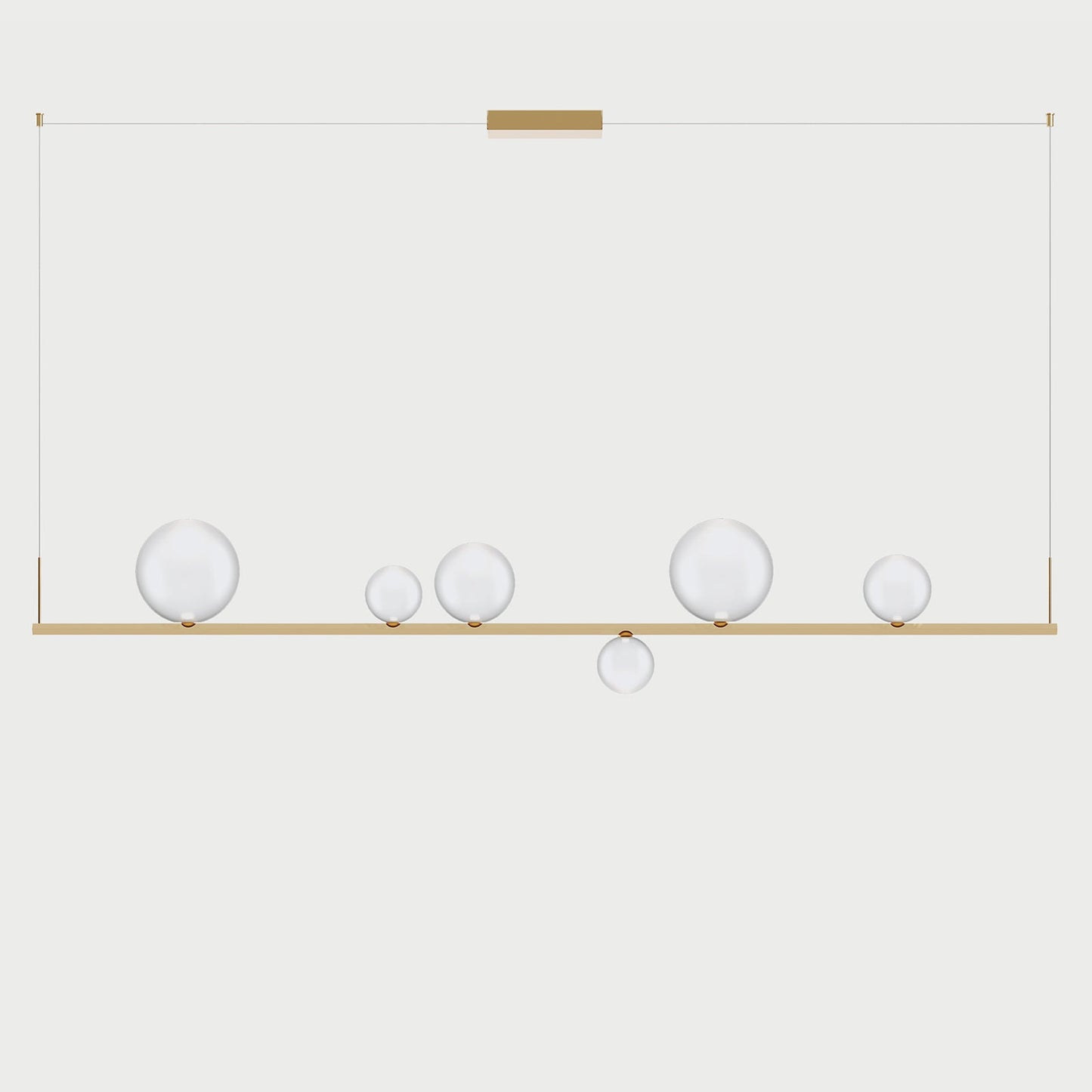 RANDOM STICK XL (POLISHED GOLD) - Polished Gold / Frosted White - Suspension Lamp