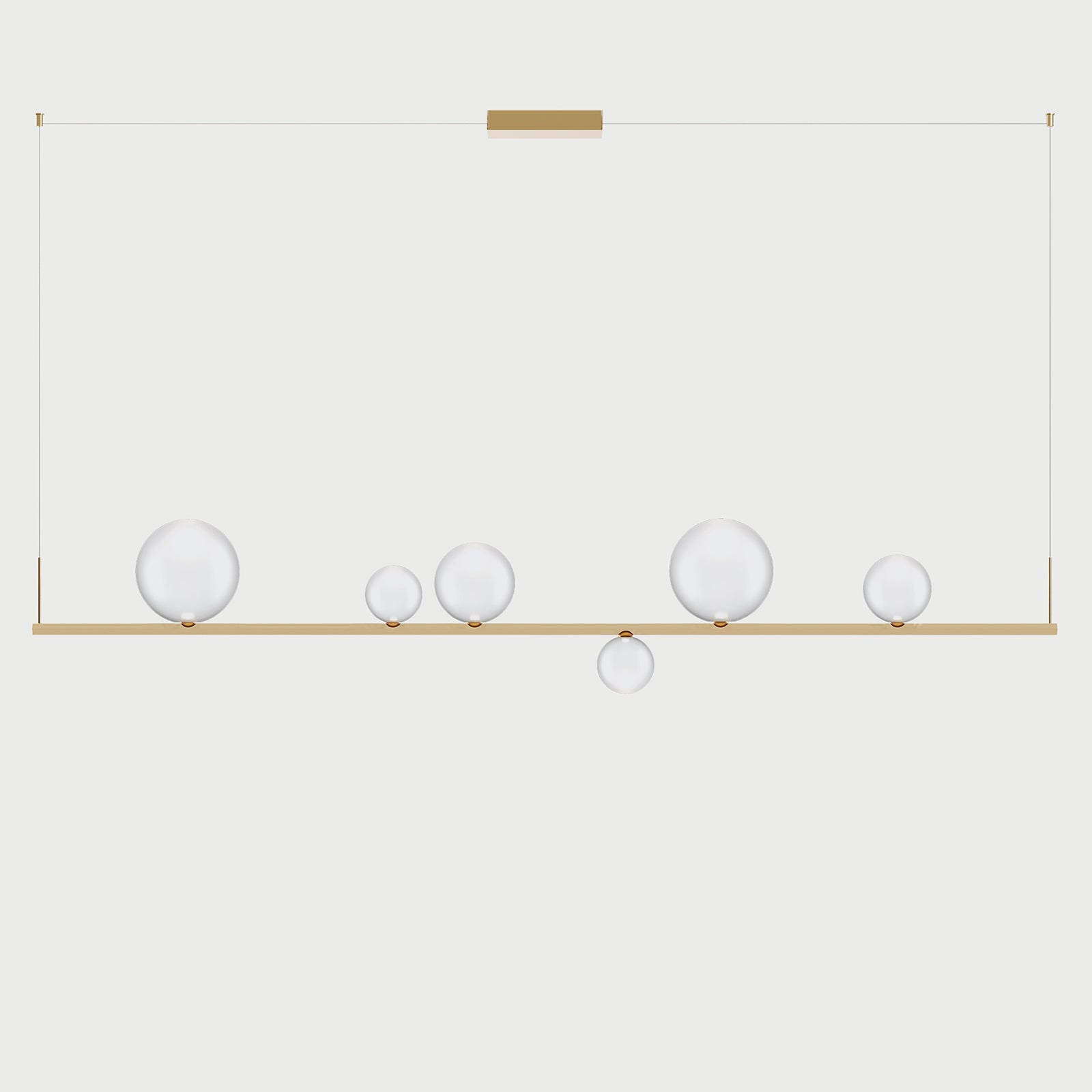 RANDOM STICK XL (POLISHED GOLD) - Polished Gold / Frosted White - Suspension Lamp