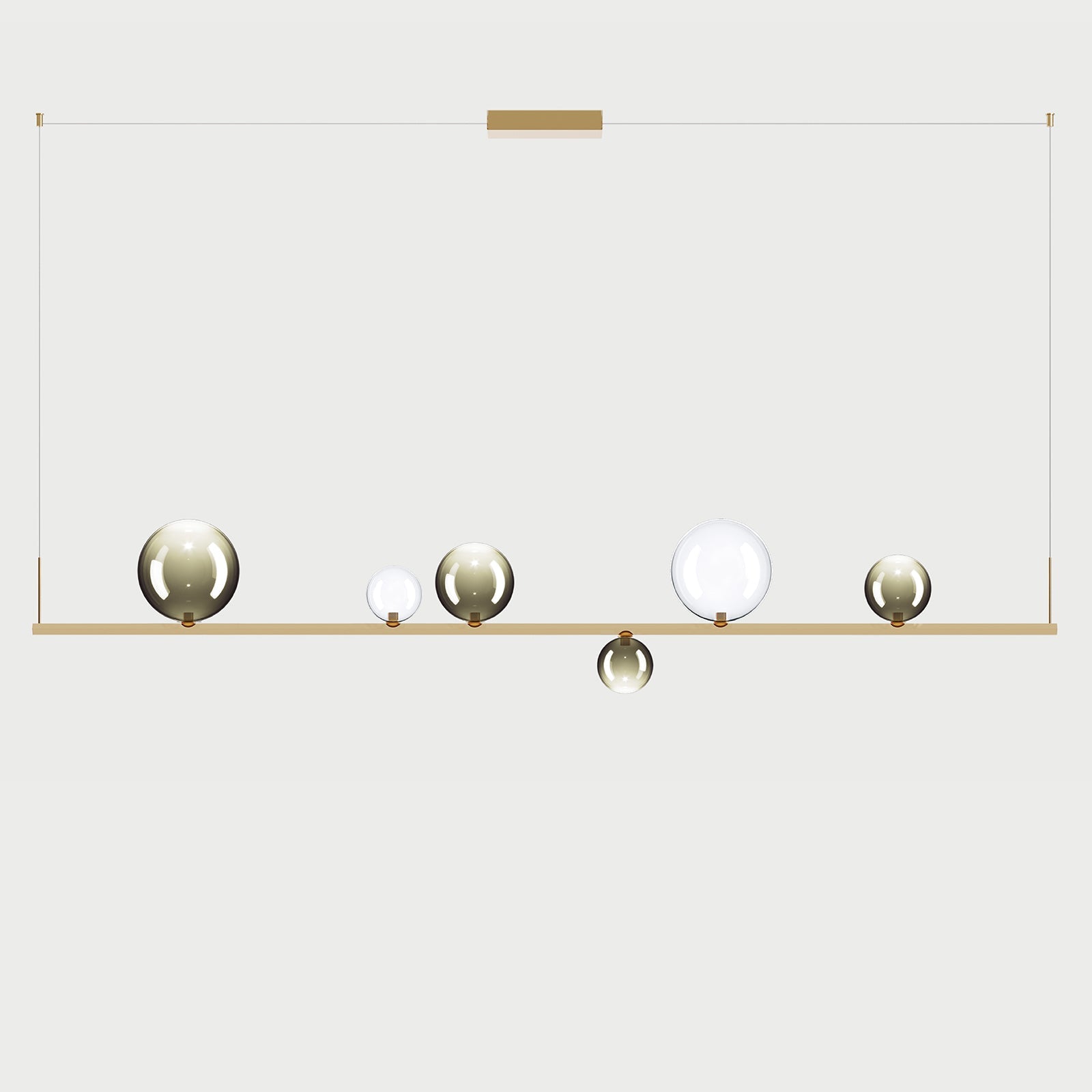 RANDOM STICK XL (POLISHED GOLD) - Polished Gold / Clear / Golden Sage - Suspension Lamp
