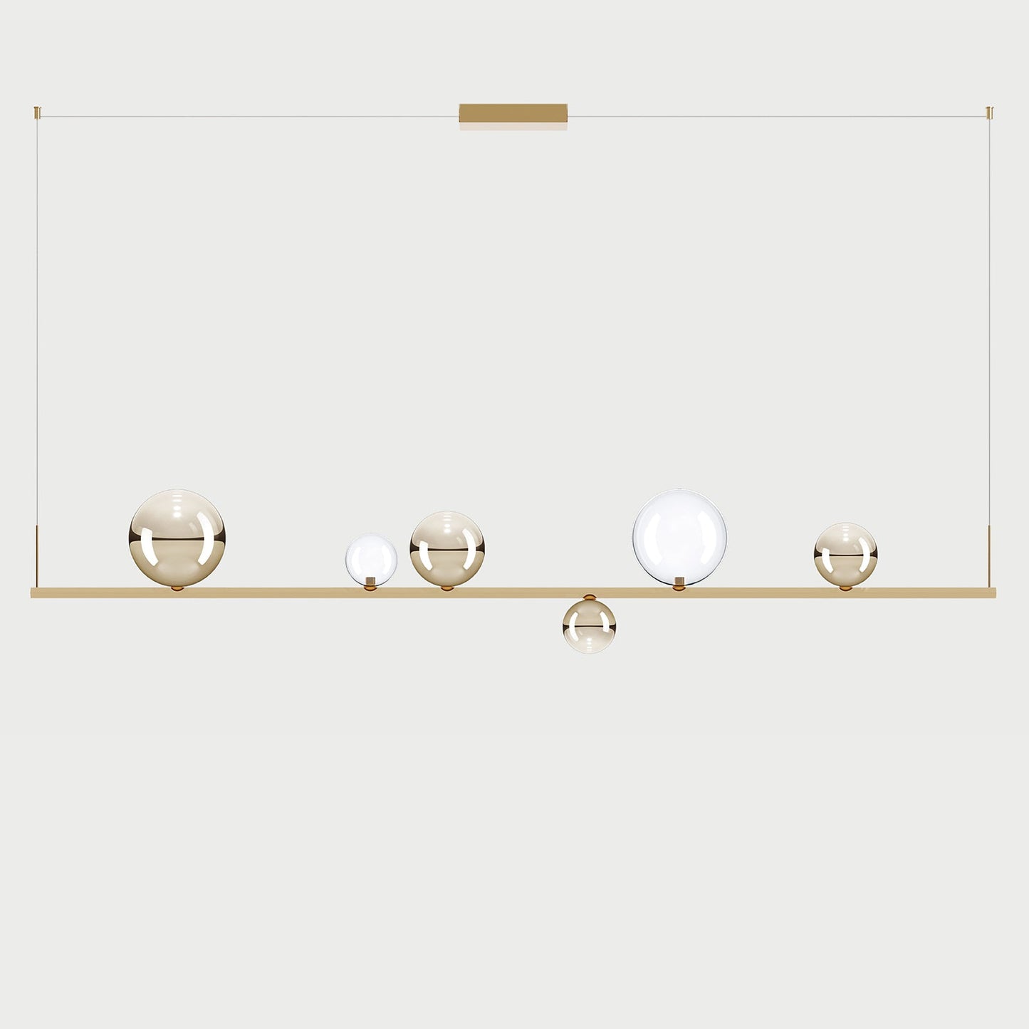 RANDOM STICK XL (POLISHED GOLD) - Polished Gold / Clear / Pale Gold - Suspension Lamp