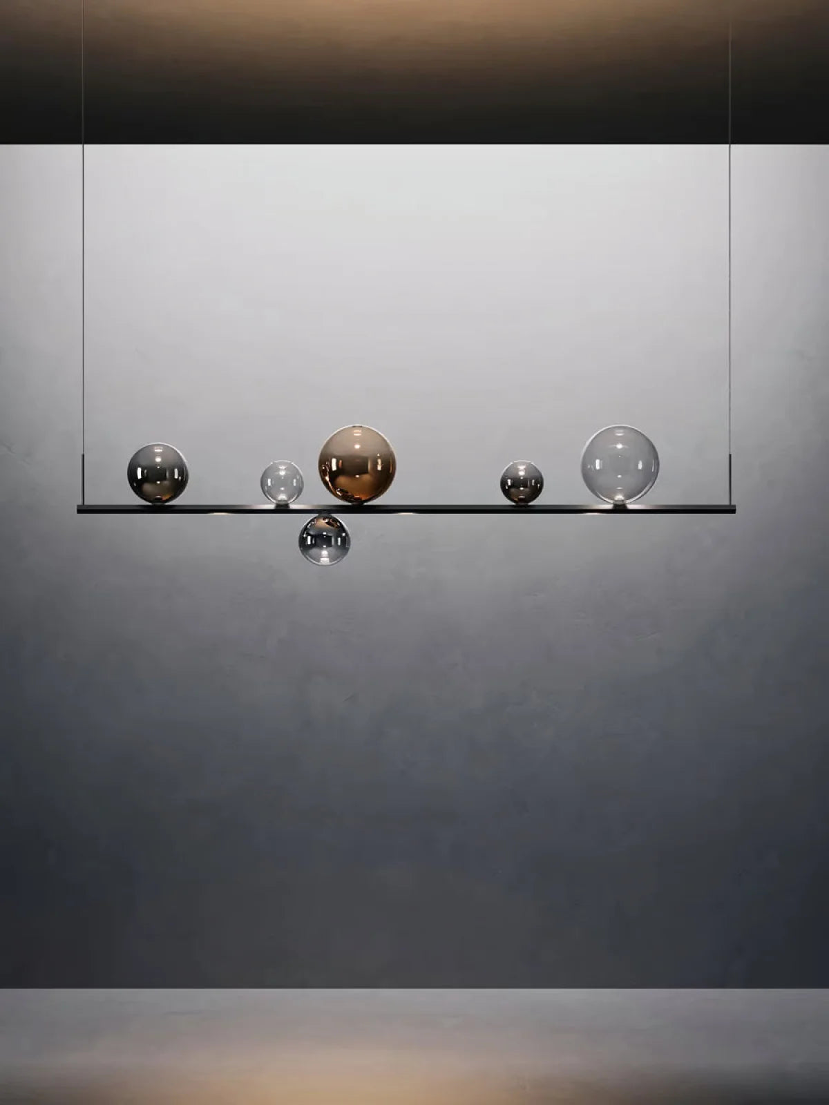 RANDOM STICK XL (BLACK CHROME) - Suspension Lamp