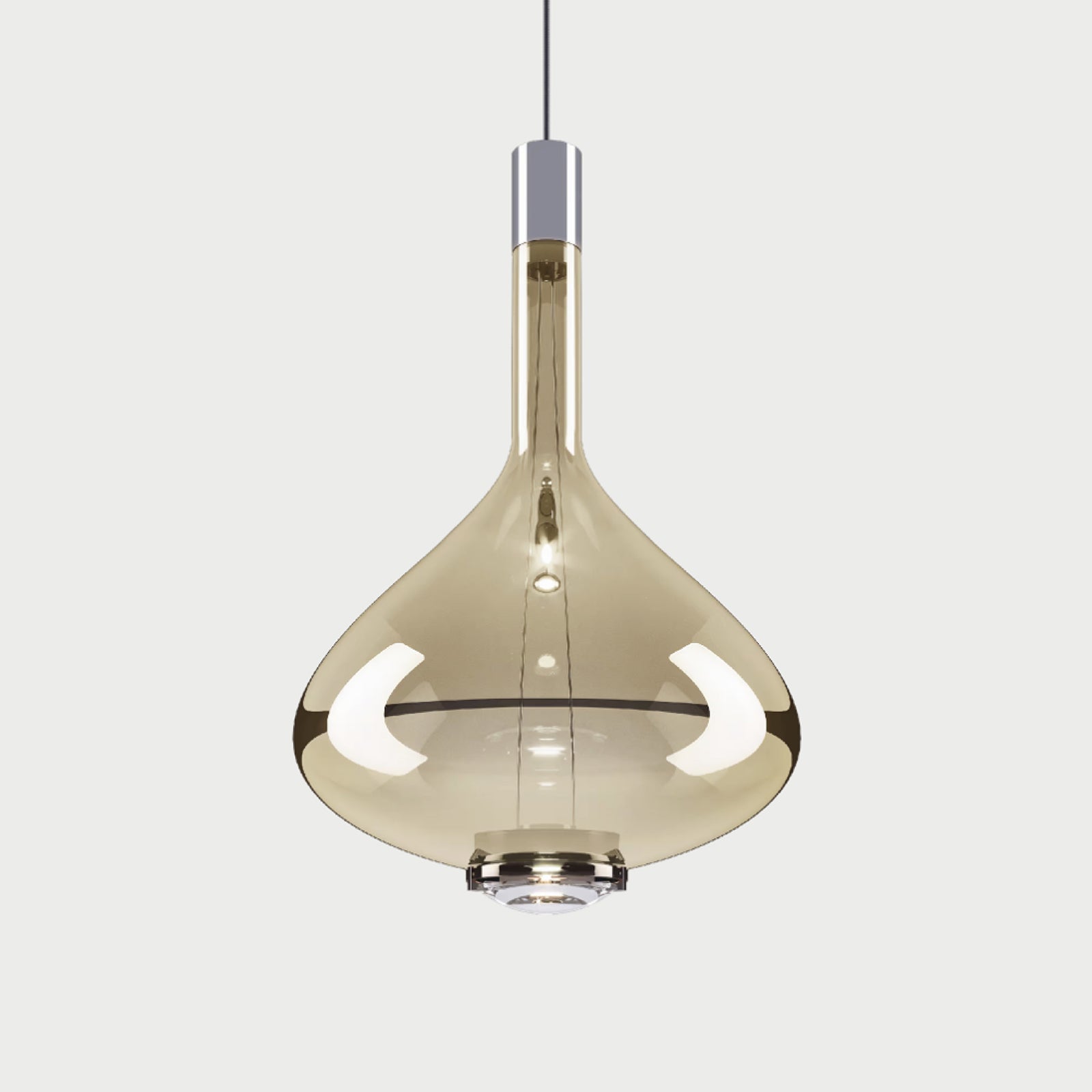 SKY-FALL LARGE - Chrome / Pale Gold - Suspension Lamp