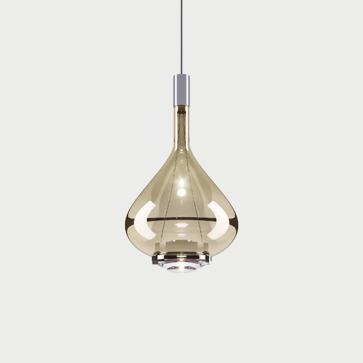 SKY-FALL MEDIUM - Chrome / Pale Gold - Suspension Lamp