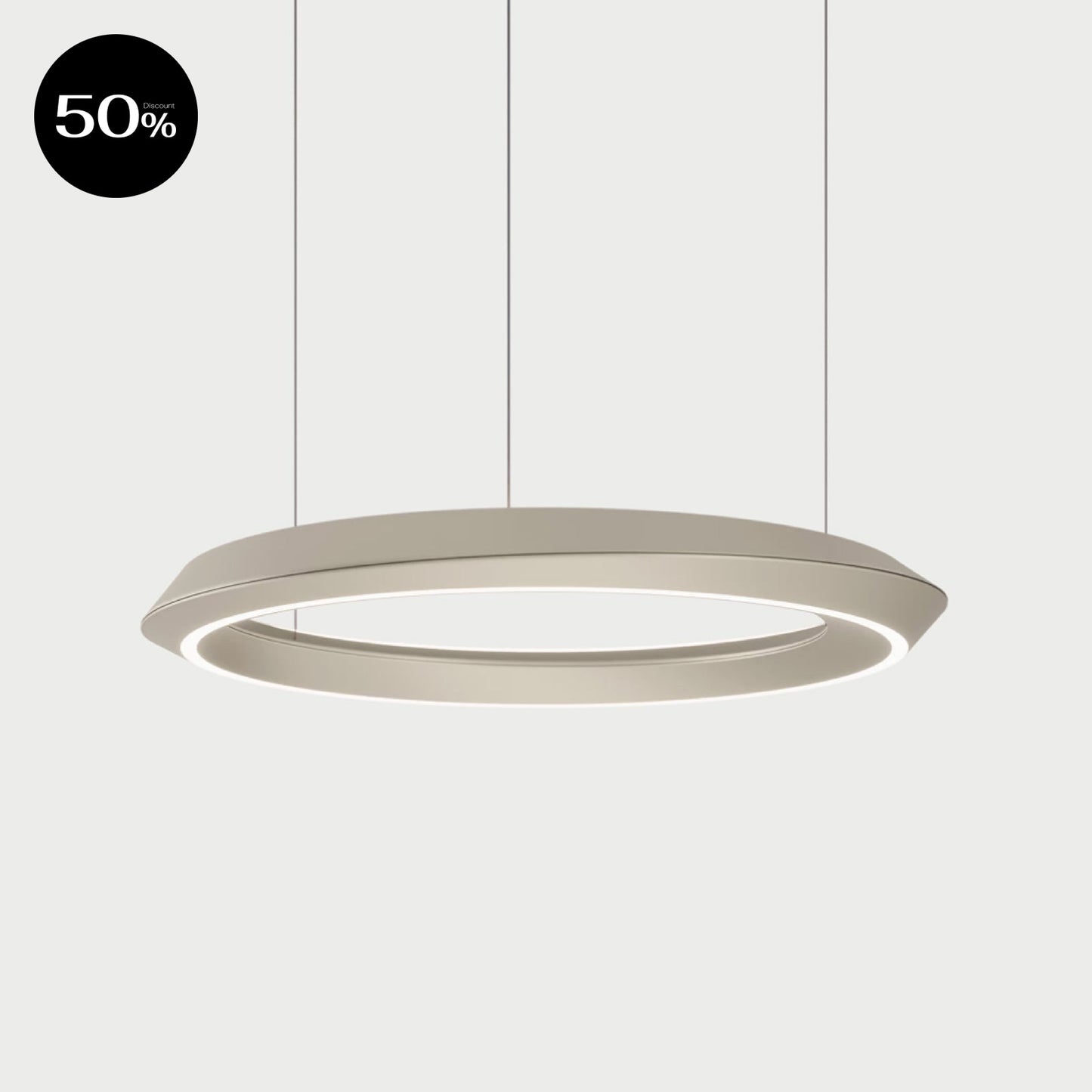 TIDAL SUSPENSION - Extra Matt Champagne - Suspension Lamp