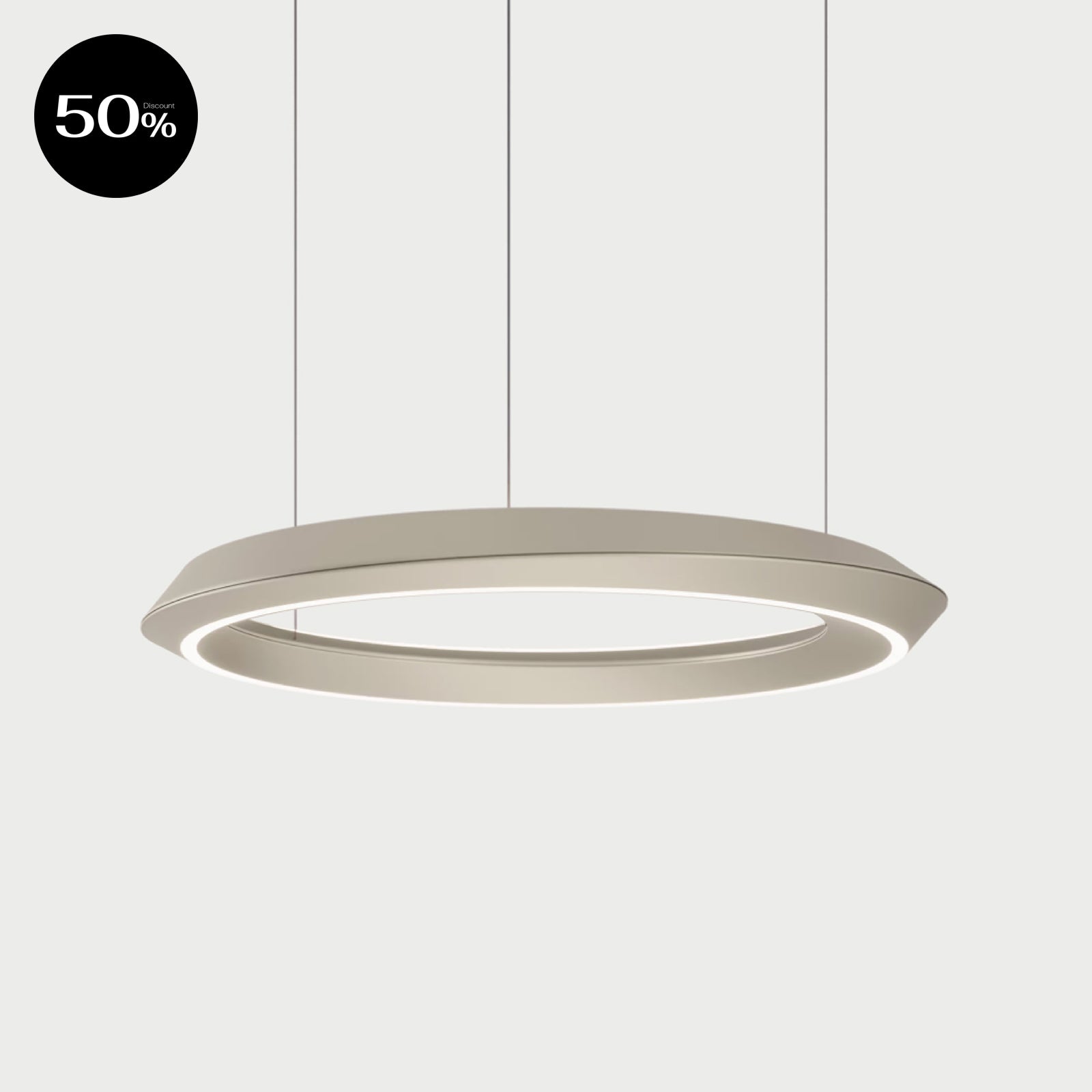 TIDAL SUSPENSION - Extra Matt Champagne - Suspension Lamp